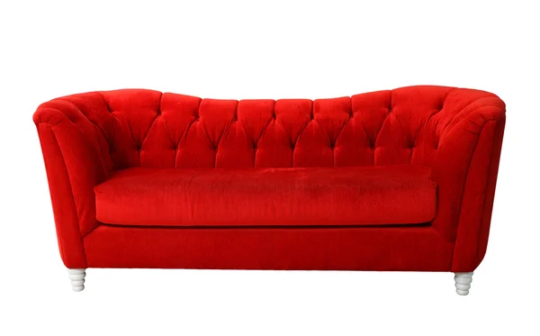 Izole kırmızı mobilya — Stok fotoğraf