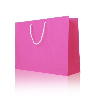 pembe geri dönüşüm kağıt alışveriş çantası