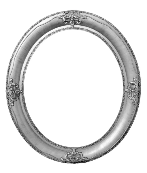 Ovale bronzen frame uitknippad — Stockfoto