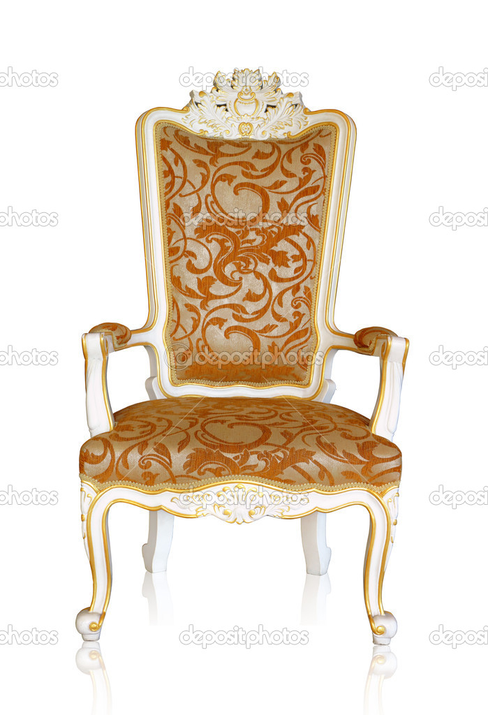Vintage luxury armchair, clipping path