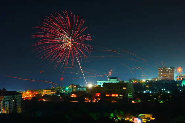 Notte Pattaya città della Thailandia — Foto Stock