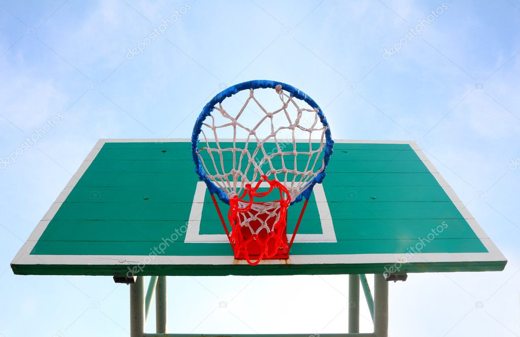 Lonely basketball hoop.