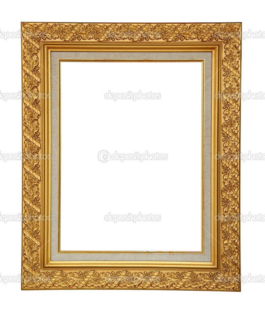 Wooden craft on photo frame clipping path.