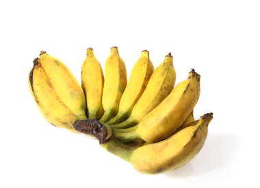 beyaz zemin üzerinde ekili muz.