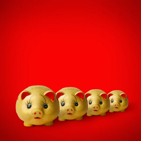 Vierter chinesischer Sparschwein — Stockfoto