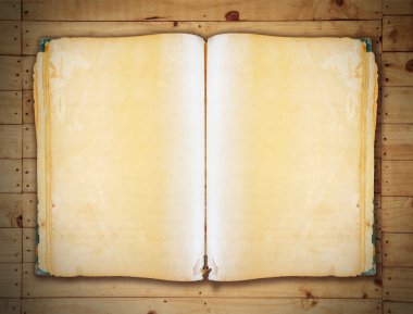 eski ahşap arka plan kırpma yolu üzerinde Vintage Kitap.