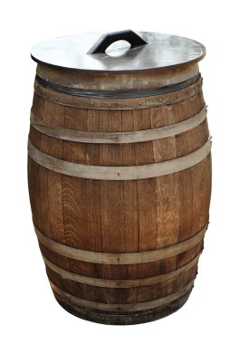 eski ahşap varil izole kırpma yoluyla