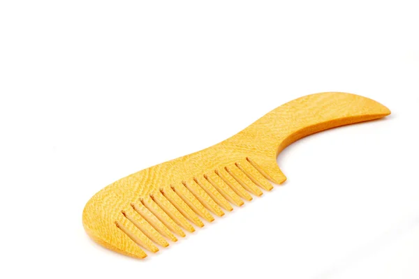 Wooden comb brush isolated — Stock Photo, Image