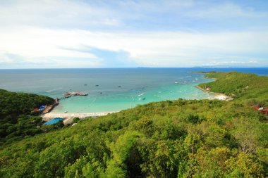 Koh Larne Adası tropik sahil pattaya City.