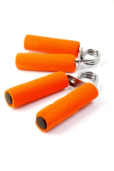 Orange  hand trainers isolated — Stock Photo, Image