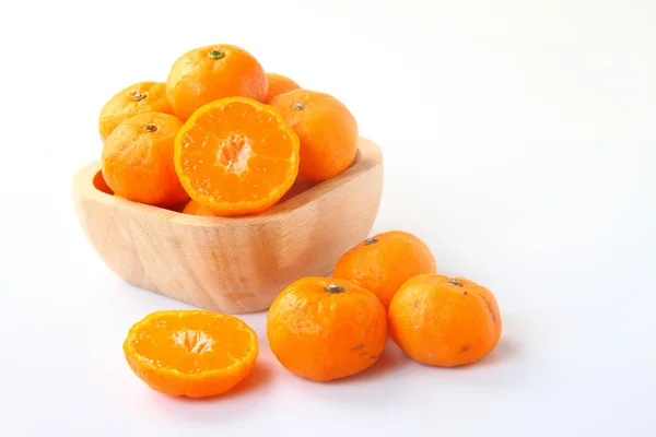 Ripe orange fruits on white — Stock Photo, Image