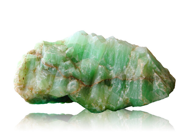 Nature mineral of jade stone with clipping path