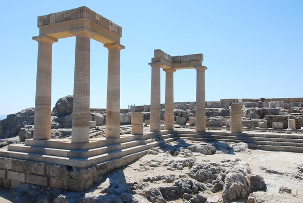 Greece.The Acropolis in Lindos — Stock Photo, Image