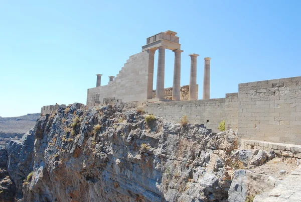 Greece.The Acropolis in Lindos — Stock Photo, Image