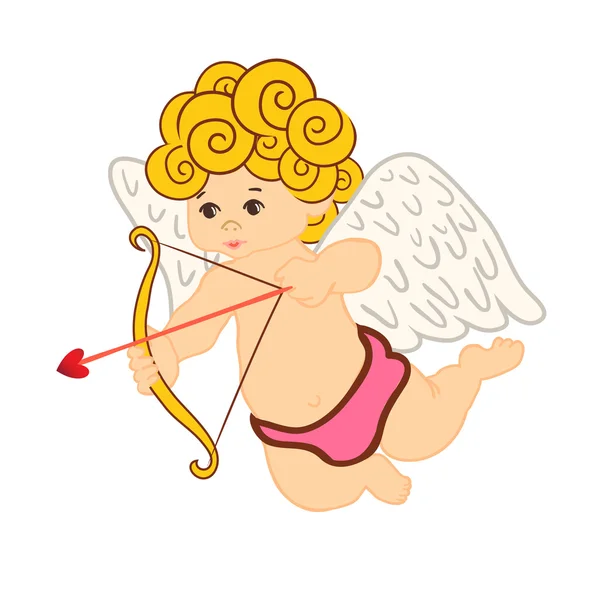 Día de San Valentín Cupido, vector — Vector de stock