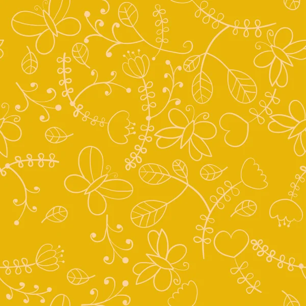 Fondo floral sin costuras — Vector de stock