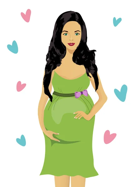 Беременная женщина — стоковый вектор