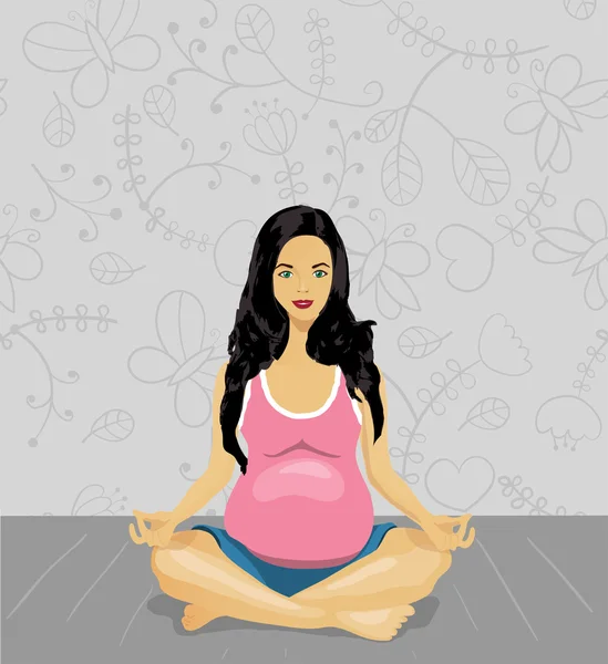 Pregnant woman — Stock Vector