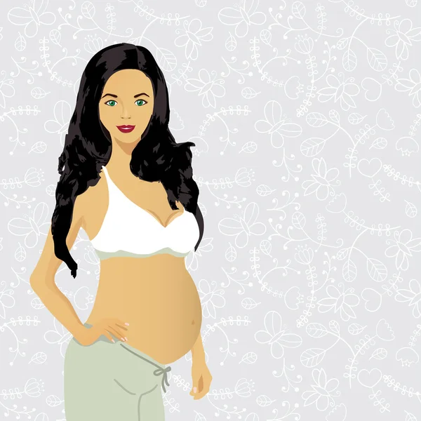 Gravid kvinne – stockvektor