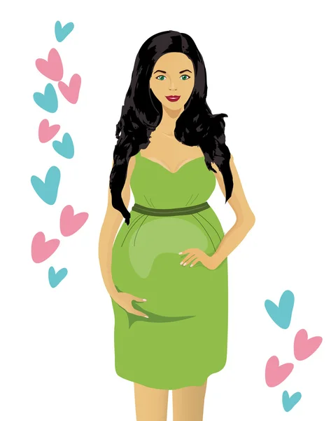 怀孕妇女 — 图库矢量图片