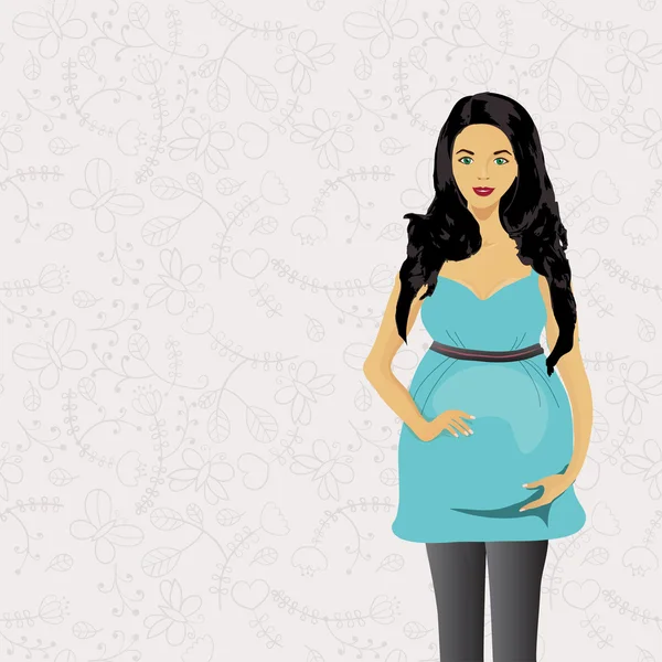 Gravid kvinna — Stock vektor