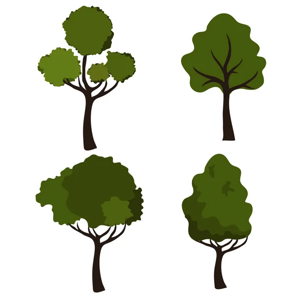 Définir les arbres — Image vectorielle