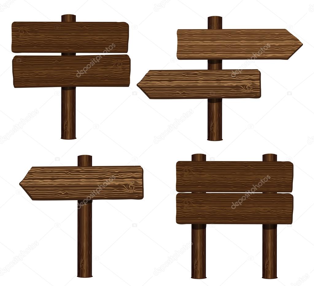 Wood signs — Stock Vector © NikitinaOlga 22084907