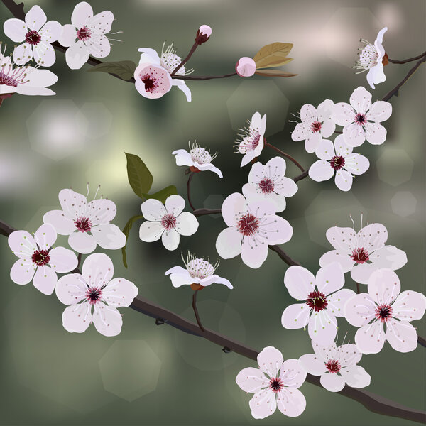 Card design, flower tree