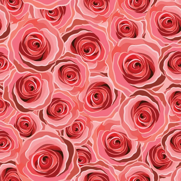 红玫瑰图案 — 图库矢量图片