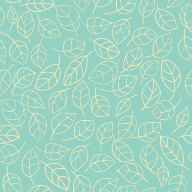 Dikişsiz stilize desen yapraklar