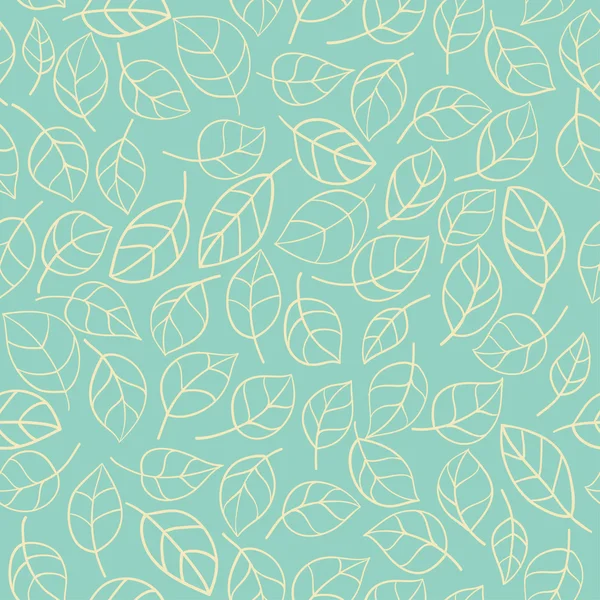 Άνευ ραφής στυλιζαρισμένη φύλλα μοτίβο — Διανυσματικό Αρχείο