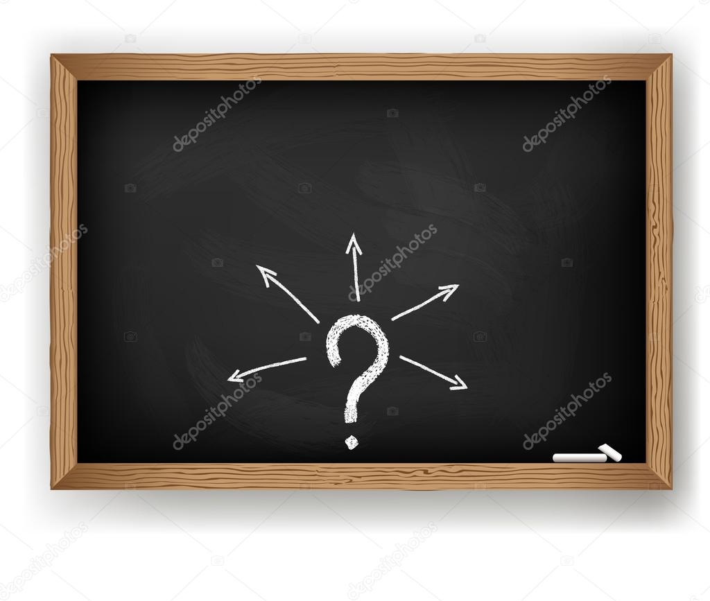 Blackboard and question mark