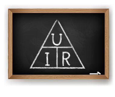 Chalk drawing Ohm law clipart