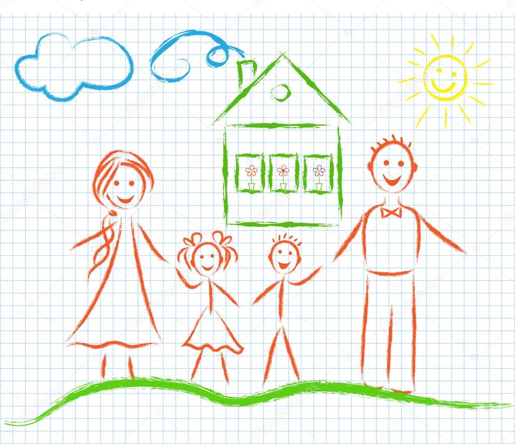 Где живет моя семья. Семья рисунок для детей. Схематичное изображение семьи. Рисунок семьи детский. Рисунок моя семья.