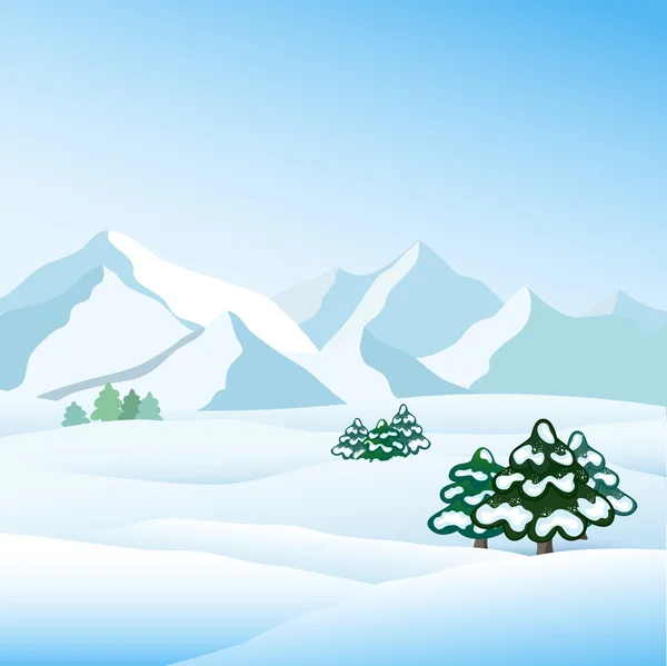 Winter landscape — Stock Vector