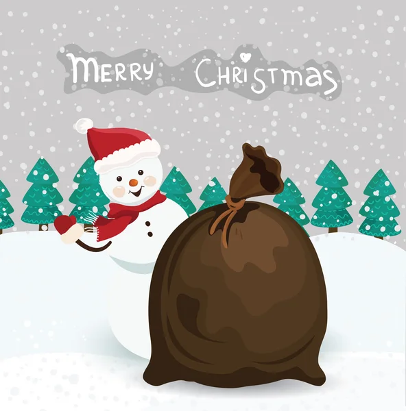 Carte de Noël en vecteur — Image vectorielle