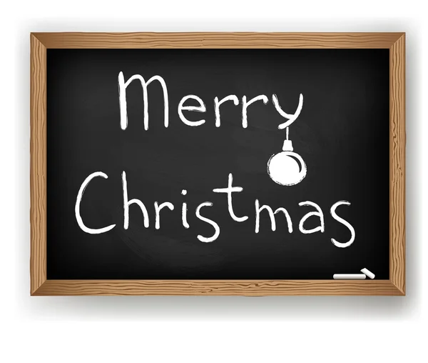 Text Merry Christmas on blackboard — Stock Vector