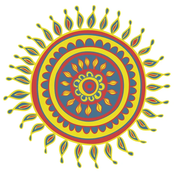 Patrón de color Mandala en vector — Vector de stock