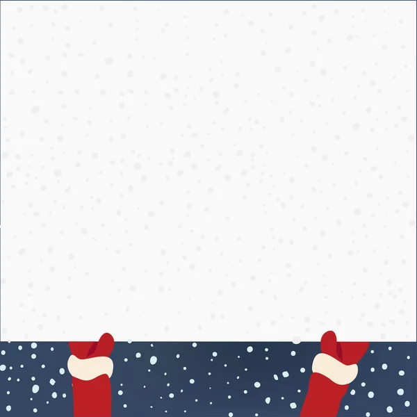 Santa claus handen met banner, vector — Stockvector