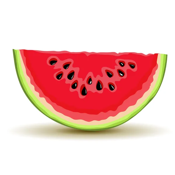 Rebanada de watermellon en vector — Vector de stock