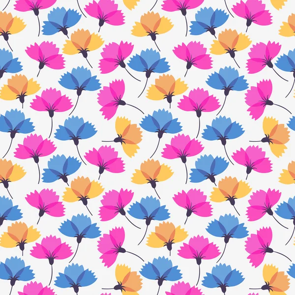 Simple seamless pattern in flower, vector — Stock Vector