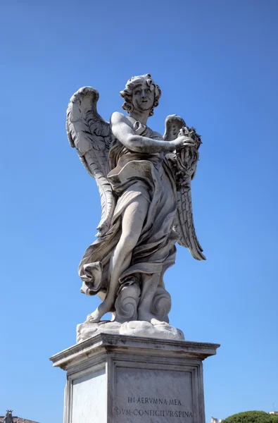Άγαλμα στο sant angelo γέφυρα. Ρομά (Ρώμη), Ιταλία — Φωτογραφία Αρχείου