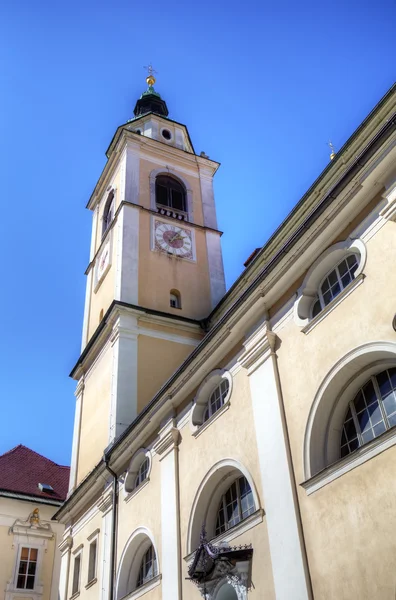 Campanille Katedrali Ljubljana. Slovenya — Stok fotoğraf