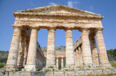 Dorik tapınak segesta, Sicilya, İtalya