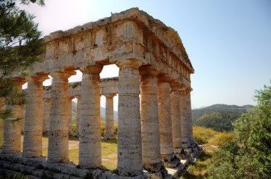 Dorik tapınak segesta, Sicilya, İtalya