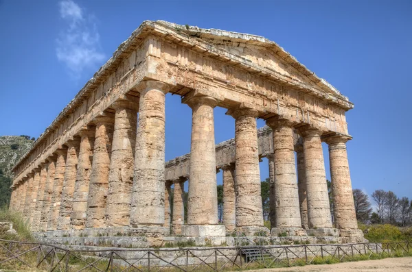 Dorik tapınak segesta, Sicilya, İtalya — Stok fotoğraf