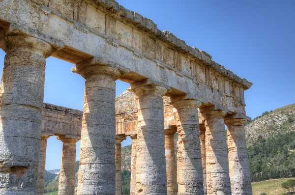 Dorik tapınak segesta, Sicilya, İtalya — Stok fotoğraf