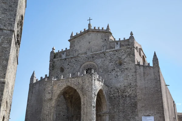 Ortaçağ kilise chiesa şüpheliler erice içinde. Sicilya, İtalya — Stok fotoğraf