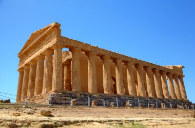 Agrigento'da concordia Tapınağı. Sicilya, İtalya