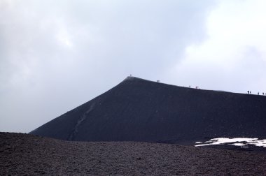 Etna yanardağı. Sicilya, İtalya